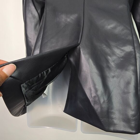 Sofia Jeans Black Faux Leather Blazer - Picture 6 of 13